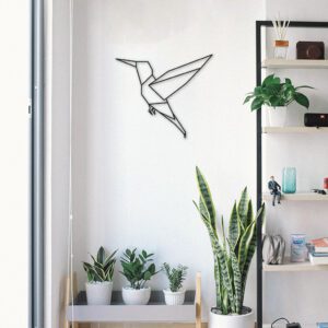 Line art - Wanddecoratie Colibri