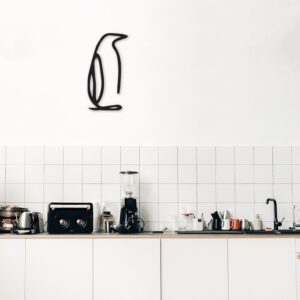Line art - Wanddecoratie Pinguïn