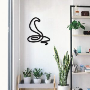 Line art - Wanddecoratie Slang
