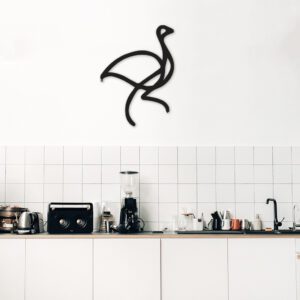 Line art - Wanddecoratie Struisvogel
