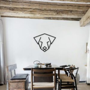 Line art - Wanddecoratie Hond
