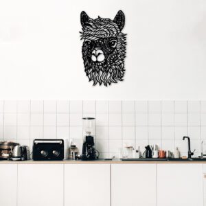 Line art - Wanddecoratie Alpaca